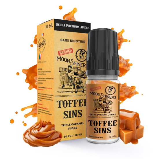 E liquide Toffee sins 10ML Le french liquide Moonshiners (Pack de 6)